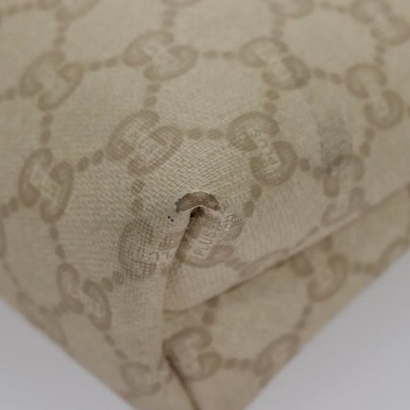 GUCCI GG Plus Supreme Clutch Bag PVC Beige Gold Auth bs23476 - Picture 11 of 16